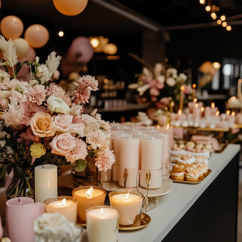 An elegant candle celebration